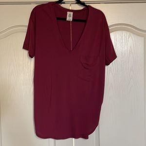 We The Free oversized v-neck short sleeve shirt